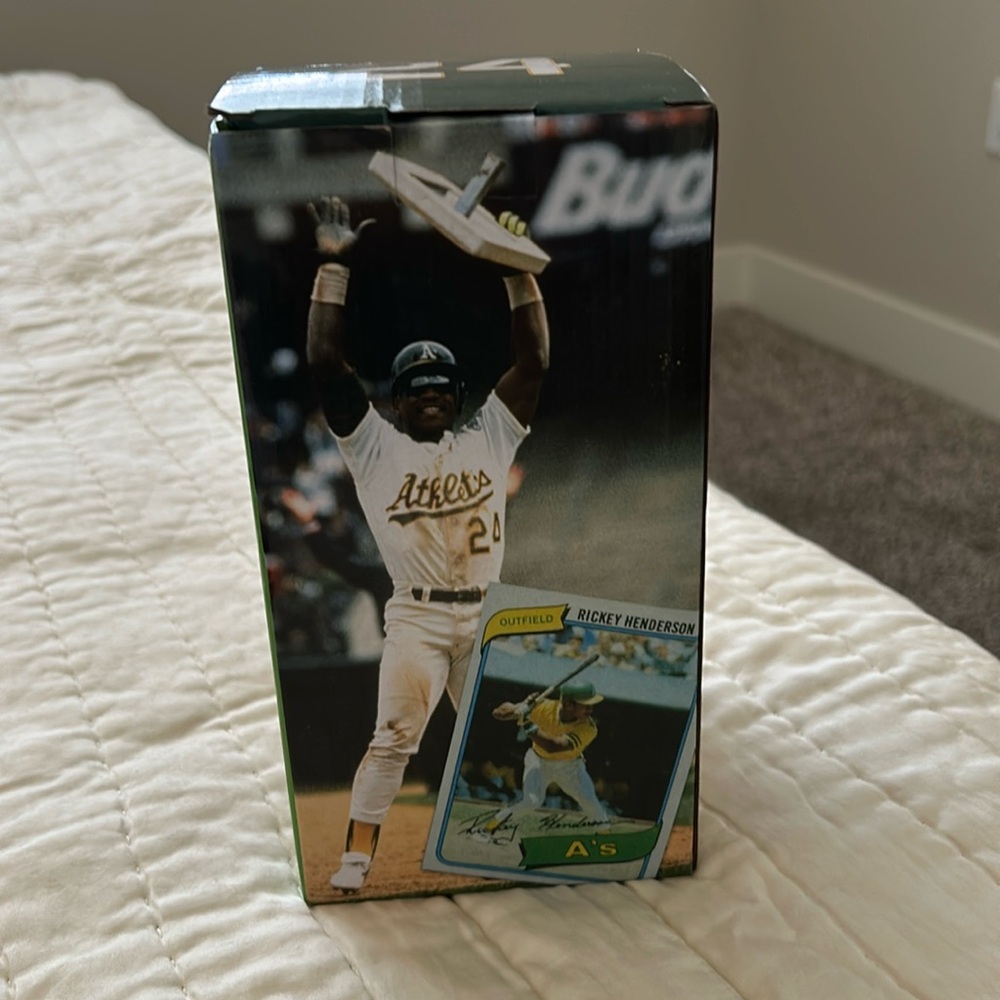 Rickey Henderson bobblehead, from last year that As are in Oakland